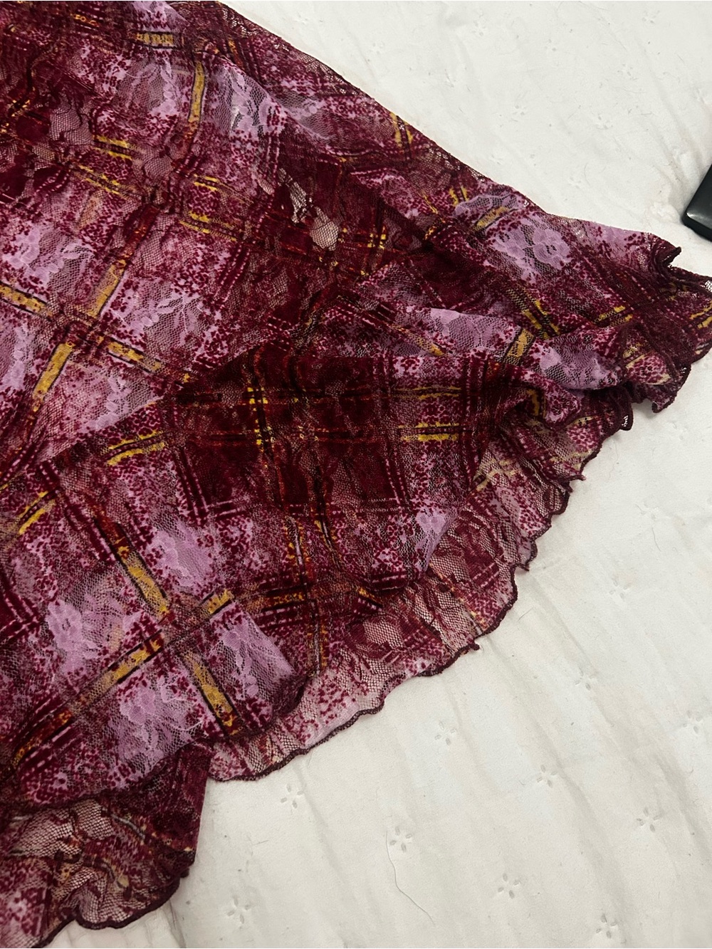 Free people Rudi tartan lace plaid maxi dress nwt large - Picture 13 of 14